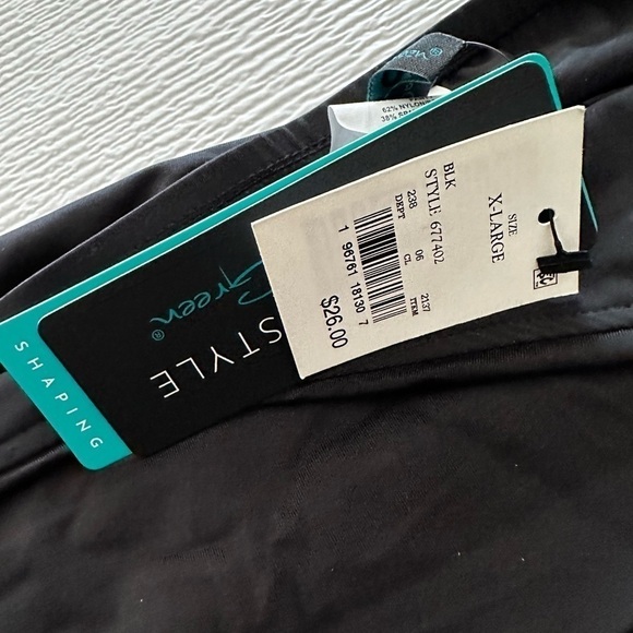 Aqua Green Swimsuit Bikini Bottom Ruched Sides Black XL - Picture 7 of 11